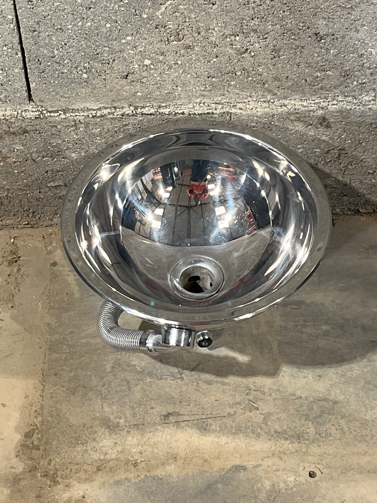 Vasque inox semi sphérique  (D 34 cm H 25 cm)