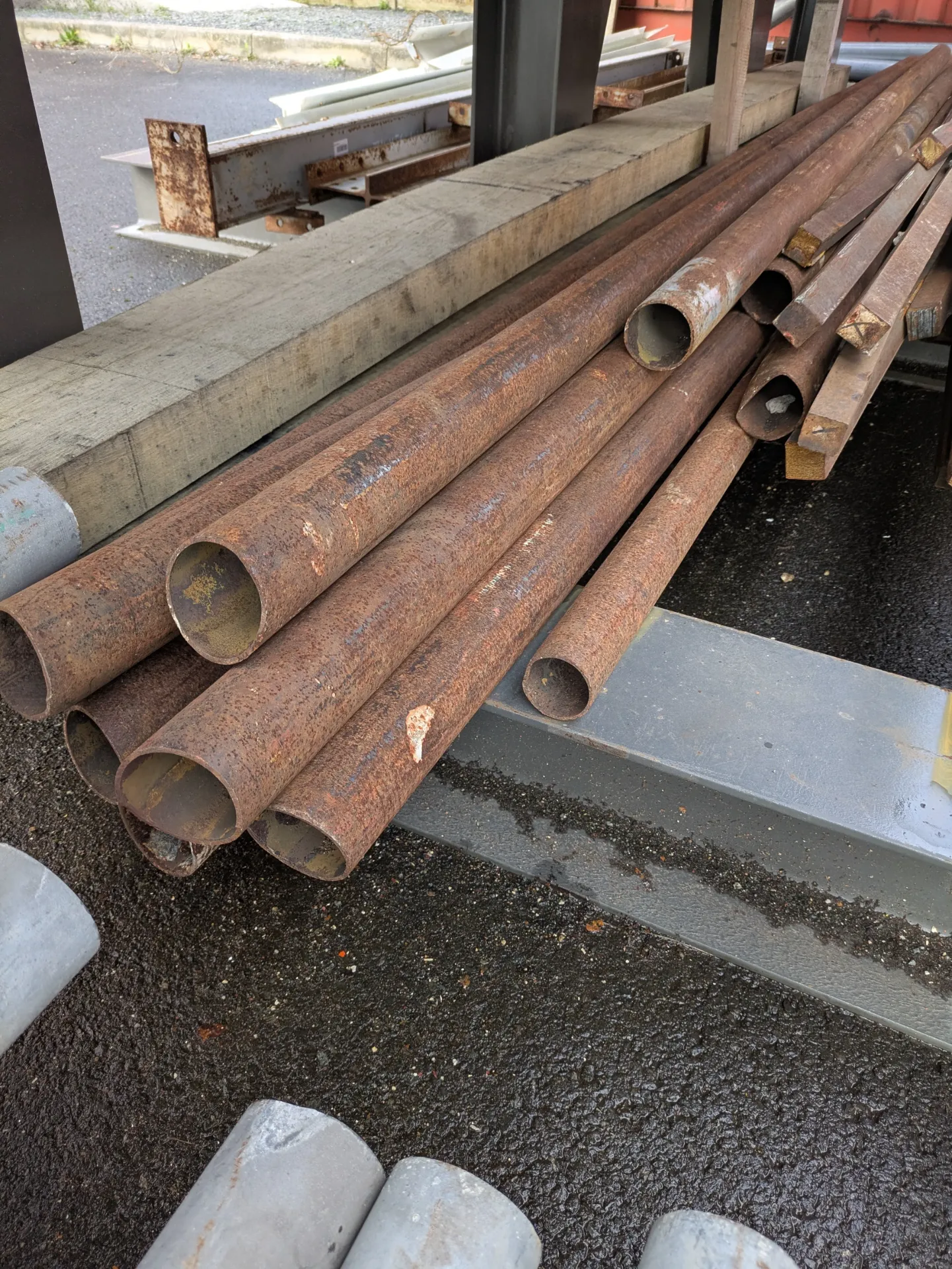 Tube acier rond 76 mm L: 4m80 