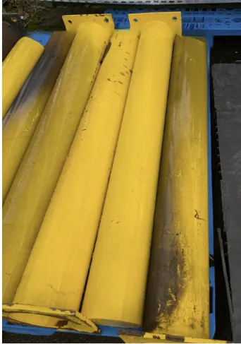 Poteau jaune 100 cm