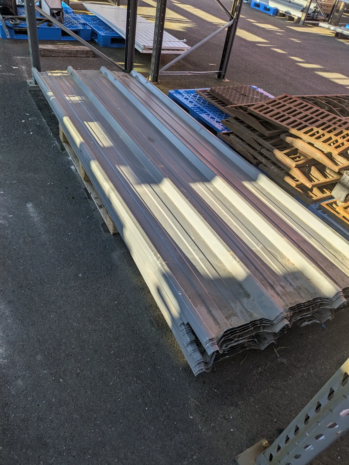 Tôle bac acier gris 3m x 1m