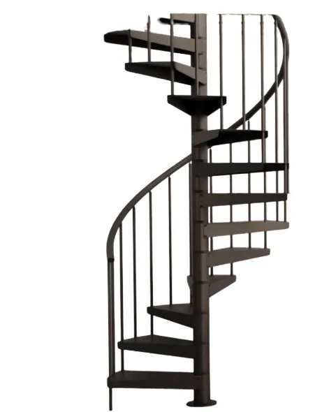Escalier en acier colimaçon gris Anthracite