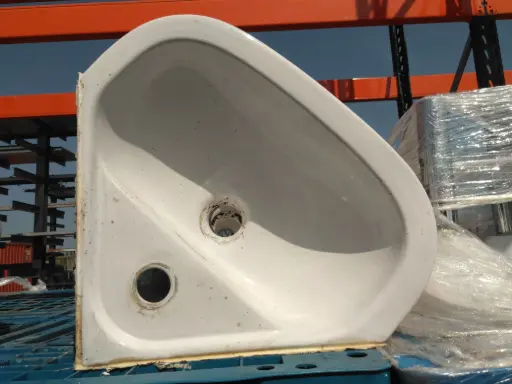 Lave mains d'angle rectangulaire 