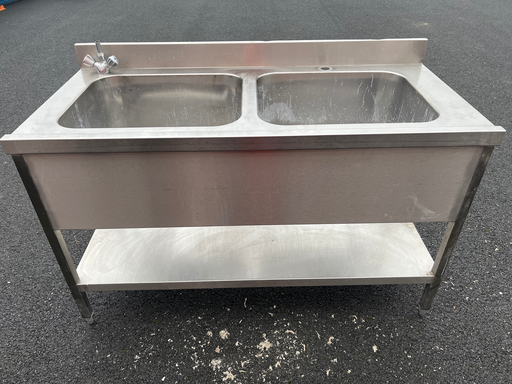 Evier inox 2 bac